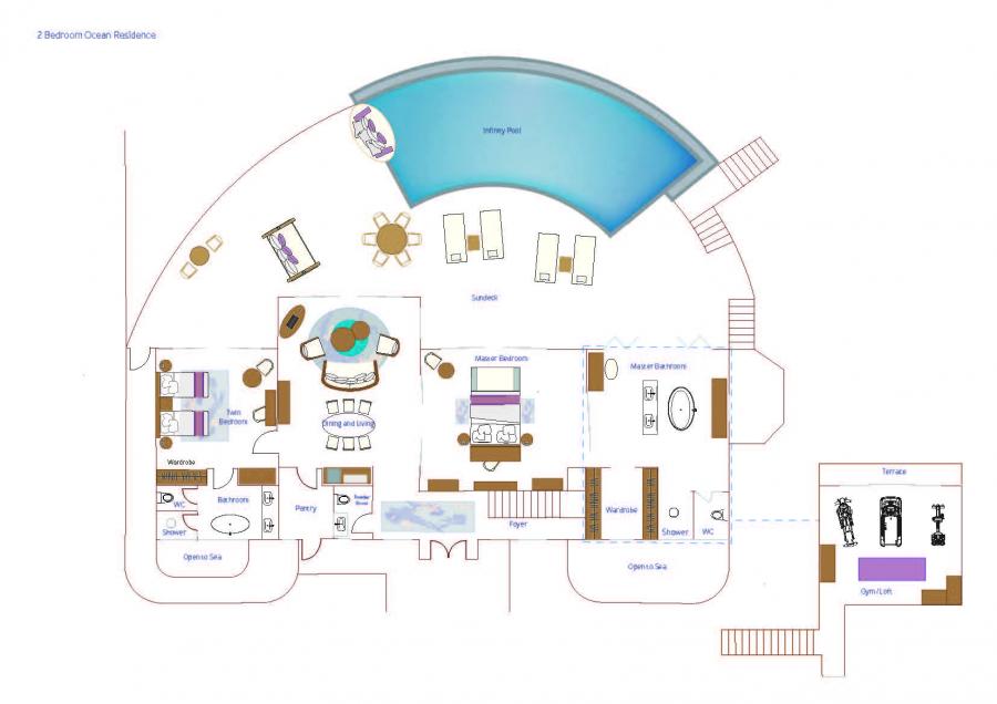 milaidhoo ilsand 2 bedroom ocean residence floor plan Maledivenexperte